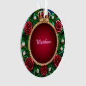 Luxe Gouden Kroonlijst Versierd Met Rozen Ornament (voorkant)