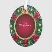 Luxe Gouden Kroonlijst Versierd Met Rozen Ornament (voorkant)