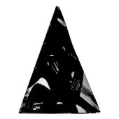 Luxe gouden kunst: Abstracte zwarte lijn. Feesthoedjes (Rechts)