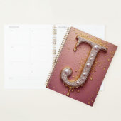Luxe gouden letter J monogram Planner (Display)