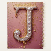 Luxe gouden letter J monogram Planner (Achterkant)