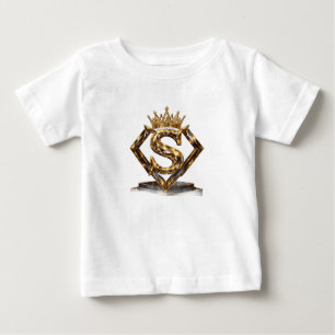 Luxe Gouden Letter S Kroon Diamant Monogram