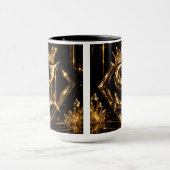 Luxe Gouden Letter S Kroon Diamant Monogram Mok (Midden)