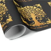Luxe Gouden Levensboom Cadeaupapier (Rol Hoek)
