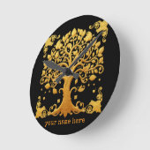 Luxe Gouden Levensboom Ronde Klok (Hoek)