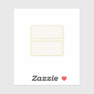 Luxe Gouden Lijn Gesplitste Frame Trouw Aangepaste Sticker