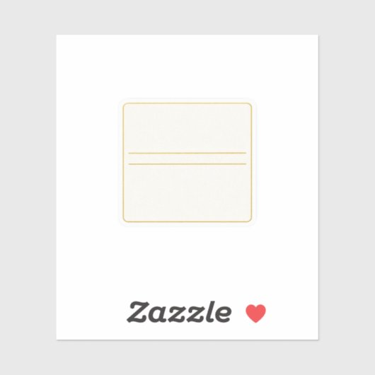 Luxe Gouden Lijn Gesplitste Frame Trouw Aangepaste Sticker (Vel)