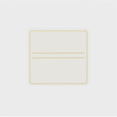 Luxe Gouden Lijn Gesplitste Frame Trouw Aangepaste Sticker (Voorkant)