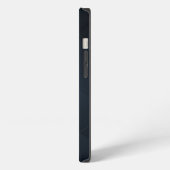 Luxe Gouden Lijnen Donkerblauwe Driehoeken Achterg iPhone Hoesje (Linkerkant)