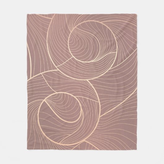 Luxe gouden lijnen patroon achtergrond fleece deken (Voorkant)