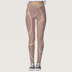 Luxe gouden lijnen patroon achtergrond leggings