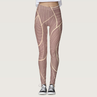 Luxe gouden lijnen patroon achtergrond leggings