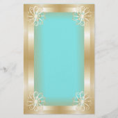 Luxe gouden Lijst briefpapier (Voorkant)