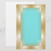 Luxe gouden Lijst briefpapier (Voorkant / Achterkant)