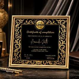 Luxe gouden lijst Certificaat van voltooiing Award Kaart