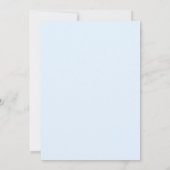 Luxe Gouden Lijst Navy Blauwe Bloemige Trouw Uitno Kaart (Achterkant)