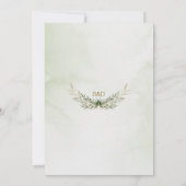 Luxe gouden Lijst Waterverf verlaat bruiloft Kaart (Achterkant)