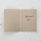 Luxe Gouden Lint Burlap Kant Dank u kaart (Binnen)