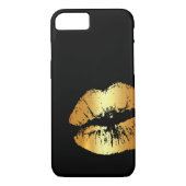 Luxe gouden lippen kus iPhone 7 hoesje (Achterkant)