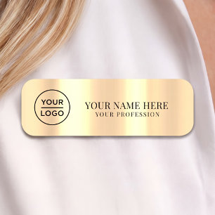 Luxe Gouden Logo Werknemer magnetisch, veiligheids Naamplaatje
