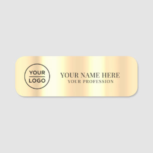 Luxe Gouden Logo Werknemer magnetisch, veiligheids Naamplaatje