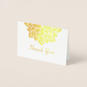 Luxe gouden Lotus Design Mandala Folie Kaarten (Voorkant)