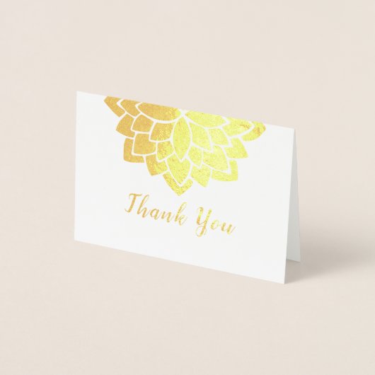 Luxe gouden Lotus Design Mandala Folie Kaarten (Voorkant)