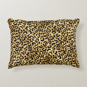 Luxe Gouden Luipaard Print-Cosy Glam Animal Patter Accent Kussen