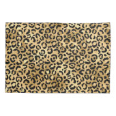 Luxe Gouden Luipaard Print-Cosy Glam Animal Patter Kussensloop (Achterkant)