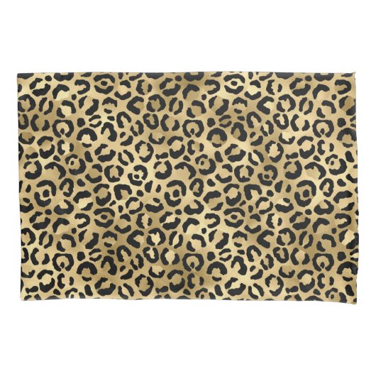 Luxe Gouden Luipaard Print-Cosy Glam Animal Patter Kussensloop (Voorkant)