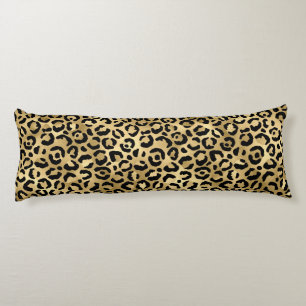 Luxe Gouden Luipaard Print-Cosy Glam Animal Patter Lichaamskussen