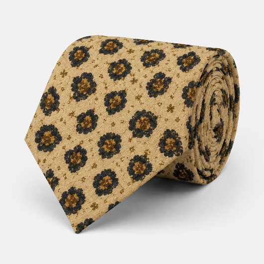 Luxe Gouden Luipaardprintpatroon Elegant Stropdas