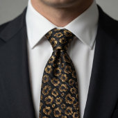 Luxe Gouden Luipaardvlekken Stropdas