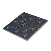 Luxe Gouden Maan Hemelpatroon Tegeltje (Zijkant)