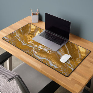 Luxe gouden marmer bureaumat