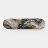 Luxe Gouden Marmer Canyon 3D Abstract Persoonlijk Skateboard (Horizontaal)