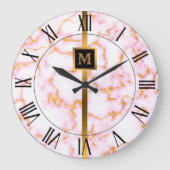 Luxe gouden marmer grote klok (Voorkant)