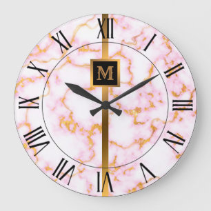 Luxe gouden marmer grote klok