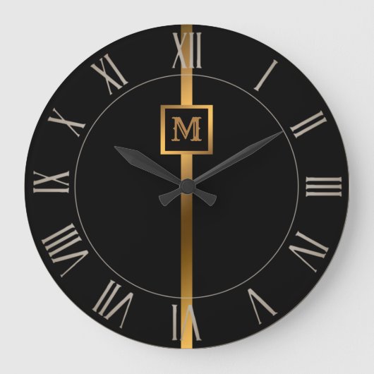 Luxe gouden marmer grote klok (Voorkant)