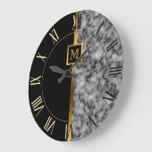 Luxe gouden marmer grote klok (Hoek)