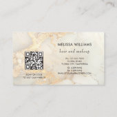 Luxe Gouden Marmer | QR Code Visitekaartje (Achterkant)