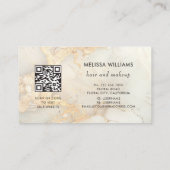 Luxe Gouden Marmer | QR Code Visitekaartje (Achterkant)