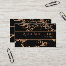 Luxe gouden marmeren elegante advocaat  Visitekaar Visitekaartje