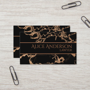 Luxe gouden marmeren elegante advocaat  Visitekaar Visitekaartje