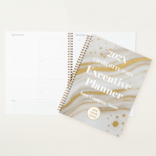 Luxe Gouden Marmeren Executive 2026 Planner (Display)