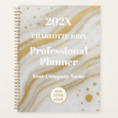 Luxe Gouden Marmeren Professionele 2026 Planner (Voorkant)