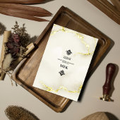 Luxe gouden marmeren textuur islamitische bruiloft kaart