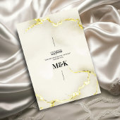 Luxe gouden marmeren textuur islamitische bruiloft kaart