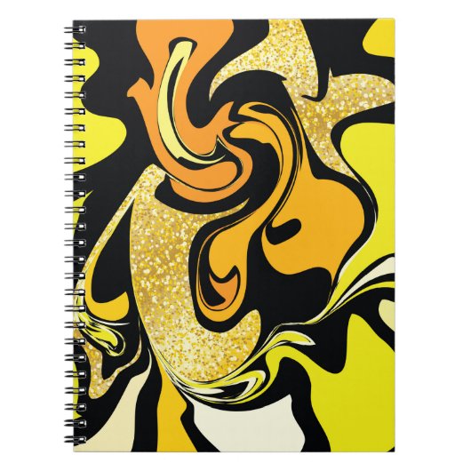 Luxe gouden marmertextuur notitieboek (Voorkant)