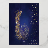 Luxe Gouden Maskerade Quinceañera Masker Ontwerp Folie Uitnodiging (Achterkant)